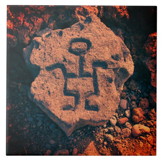 南西ペトログリフ先史時代のアートセラミックタイル タイル (正面)