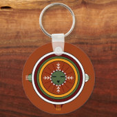 南西ホピ先住民アメリカントリーバルサン顔 キーホルダー (正面)