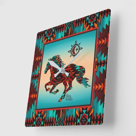 南西ホーススクエアウォールクロック スクエア壁時計 (傾斜)