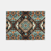 南西ボホ模様 フリースブランケット (正面(横))