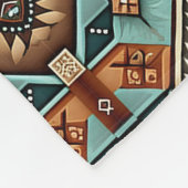 南西ボホ模様 フリースブランケット (角)