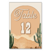 南西ボホ砂漠サボテン結婚ズまたはシャワー テーブルナンバー (正面)