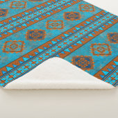 南西マウンテンピークスジオメトリックプリントラージ シェルパブランケット (3/4)