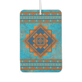 南西マウンテンピークターコイズ幾何学デザイン カーエアーフレッシュナー (正面)