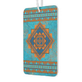 南西マウンテンピークターコイズ幾何学デザイン カーエアーフレッシュナー (左)