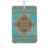 南西マウンテンピークターコイズ幾何学デザイン カーエアーフレッシュナー (裏面)