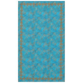 南西マウンテンピークターコイズ幾何学大 テーブルクロス (正面)