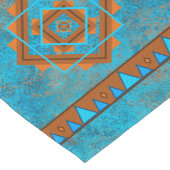 南西マウンテンピークターコイズ幾何学 ショートテーブルランナー (コーナー)