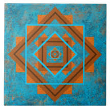 南西マウンテンピークターコイズ幾何学