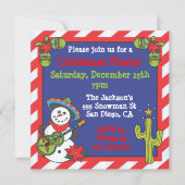 南西メキシコ雪だるまフェリーズ・ナビダッド 招待状 (正面)