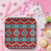 南西メサスジオメトリックプリント紙プレート ペーパープレート (パーティー)