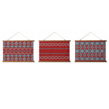 南西メサスターコイズと赤の幾何学的パターン