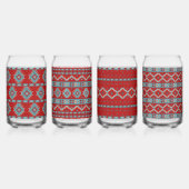 南西メサターコイズ幾何集合 ガラス缶 (右)