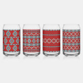 南西メサターコイズ幾何集合 ガラス缶 (左)