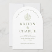 南西モダンサボテン結婚式招待状 招待状 (正面)