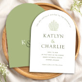 南西モダンサボテン結婚式招待状 招待状