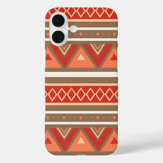 南西モダン幾何学模様、トープ、オレンジ Case-Mate iPhoneケース (裏面)