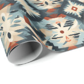 南西モダン青Adobeパターン ラッピングペーパー (ロールコーナー)