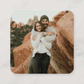 南西モダンQRコードRSVPカード エンクロージャーカード (裏面)