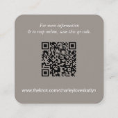 南西モダンQRコードRSVPカード エンクロージャーカード (正面)