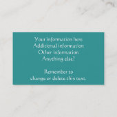 南西モチーフのカスタムな名刺 名刺 (裏面)