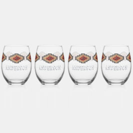 南西モノグラム ステムなしワイングラス