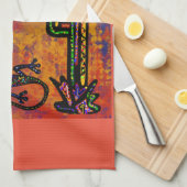 南西リザードアート キッチンタオル (四つ折り)