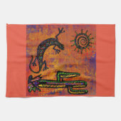 南西リザードアート キッチンタオル (横)