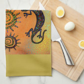 南西リザードアート キッチンタオル (四つ折り)