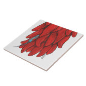 南西リザード&レッドチリペッパーRistra Mural タイル (側面)