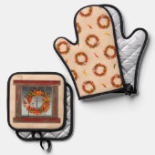 南西レッド風化窓とチリリース 鍋つかみ&鍋敷きセット (正面/裏面)