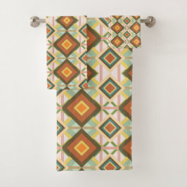 南西レトロポップ・アートのアートダイアモンズパターン バスタオルセット
