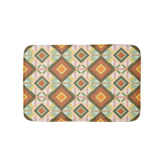 南西レトロポップ・アートのアートダイアモンズパターン バスマット (正面)