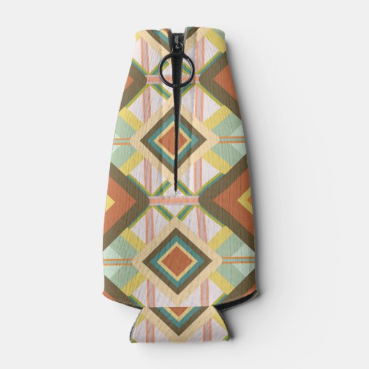 南西レトロポップ・アートのアートダイアモンズパターン ボトルクーラー (裏面)