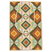 南西レトロポップ・アートのアートダイアモンズパターン ミディアムペーパーバッグ (正面)