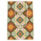 南西レトロポップ・アートのアートダイアモンズパターン ミディアムペーパーバッグ (裏面)