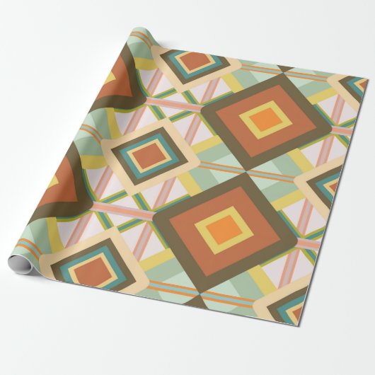南西レトロポップ・アートのアートダイアモンズパターン ラッピングペーパー (アンロールド)