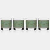 南西ロードランナーサギーブラシ緑 ウイスキーグラス (左)