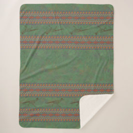 南西ロードランナーサギーブラシ緑 シェルパブランケット