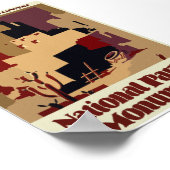 南西ヴィンテージ旅行のプエブロ ポスター (角)