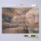 南西先住民アメリカのマザー・アース・デコパージュ 薄葉紙 (クラフト)