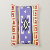 南西先住民アメリカの紫色のベクトルパターン アクセントクッション (正面(垂直))