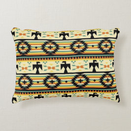 南西先住民アメリカの鳥模様 アクセントクッション