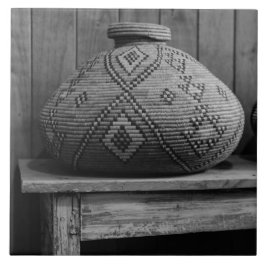 南西先住民アメリカバスケットグレー タイル