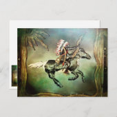 南西先住民アメリカン部族インディアンホース ポストカード (正面/裏面)