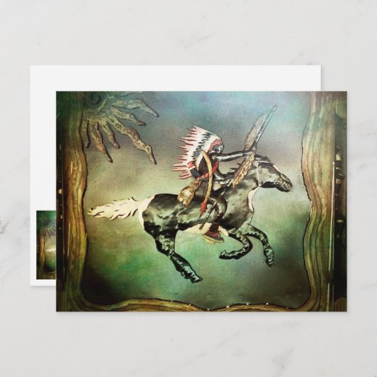 南西先住民アメリカン部族インディアンホース ポストカード (正面/裏面)