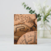 南西先住民アメリカ編みバスケットのポスター ポストカード (スタンド正面)