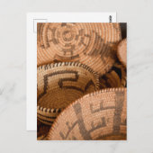 南西先住民アメリカ編みバスケットのポスター ポストカード (正面/裏面)