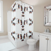南西先住民アートパターン シャワーカーテン (インサイチュ)
