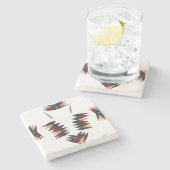 南西先住民アートパターン ストーンコースター (横)